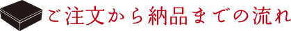 ご注文から納品までの流れ